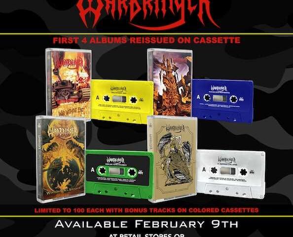 Caja especial de Warbringer de sus 4 primeros discos en cassette