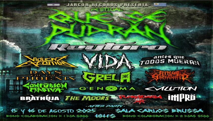JARCOR RECORDS presenta FESTIVAL “QUE SE PUDRAN”, 15 y 16 AGOSTO CON UNA GRAN GRILLA DE GROSAS BANDAS