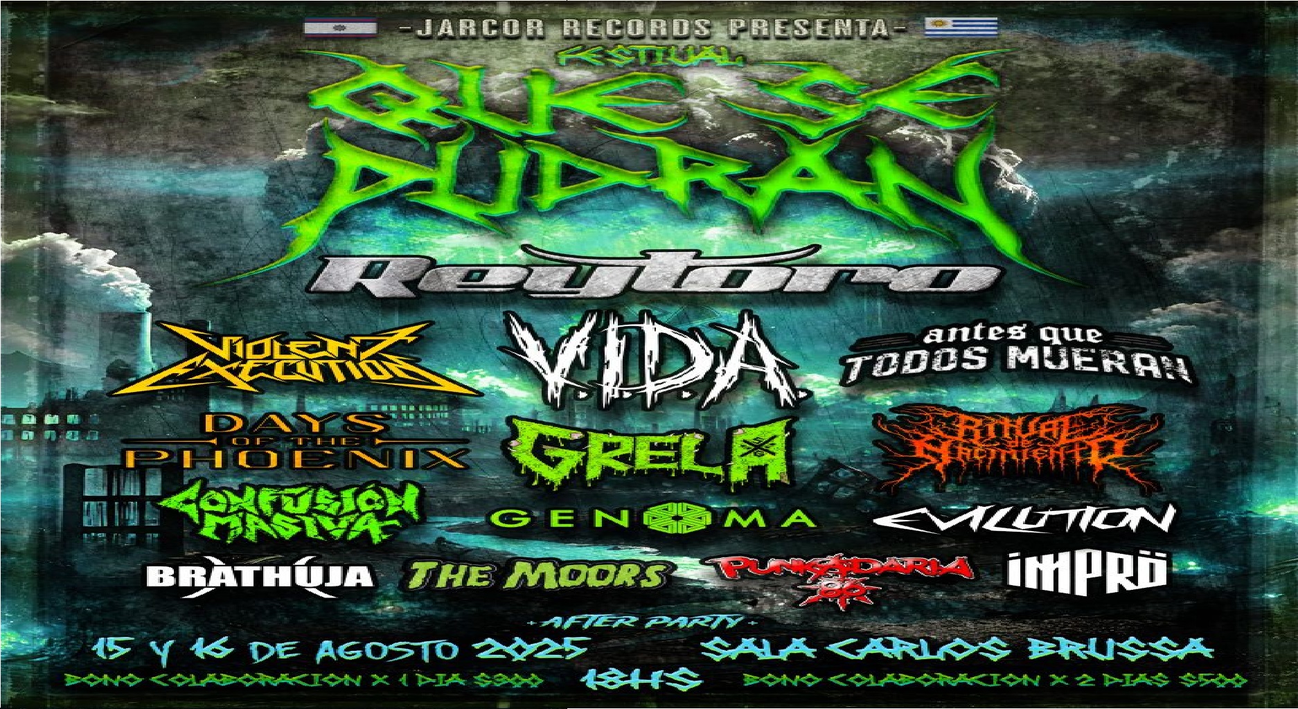 JARCOR RECORDS presenta FESTIVAL “QUE SE PUDRAN”, 15 y 16 AGOSTO CON UNA GRAN GRILLA DE GROSAS BANDAS
